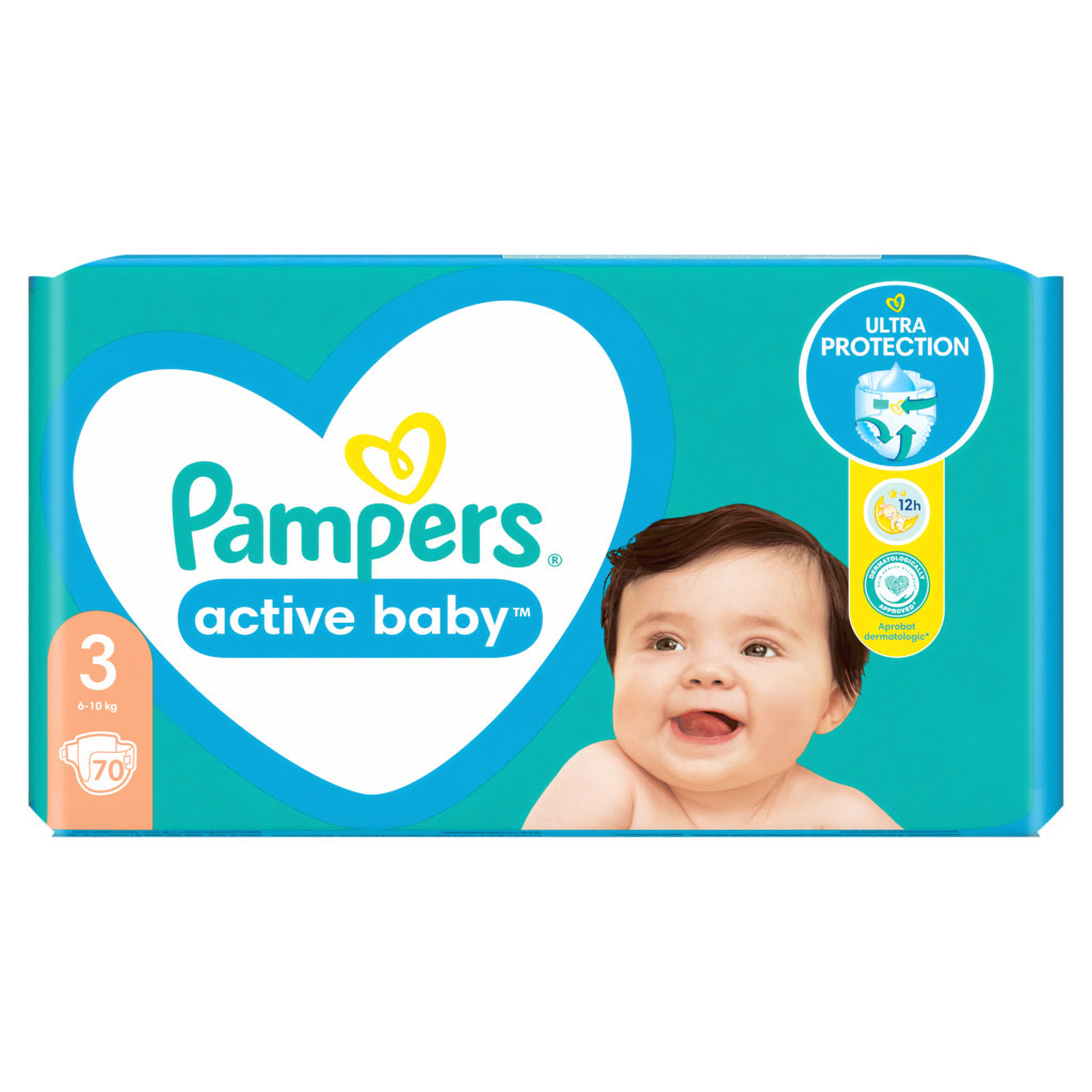 Підгузки Pampers Active Baby Midi Розмір 3 (6-10 кг) 70 шт (8001090948656) - зображення 2