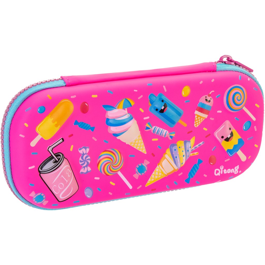 Пенал Cool For School 1 відділення з органайзером фуксія (QT-5649-Rosered) - зображення 1