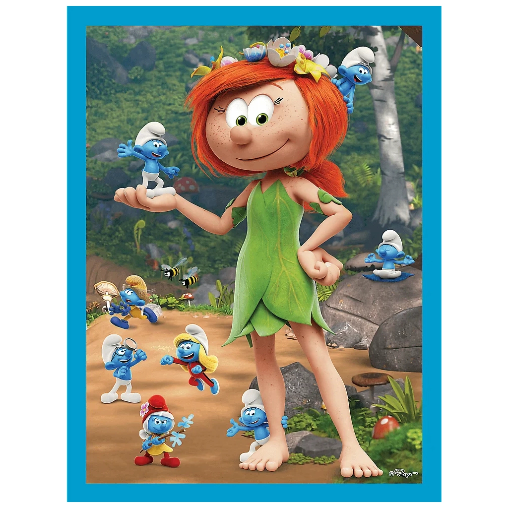 Пазл Trefl The Smurfs Смурфикам весело 2 in 1+memos (5900511936568) - зображення 3