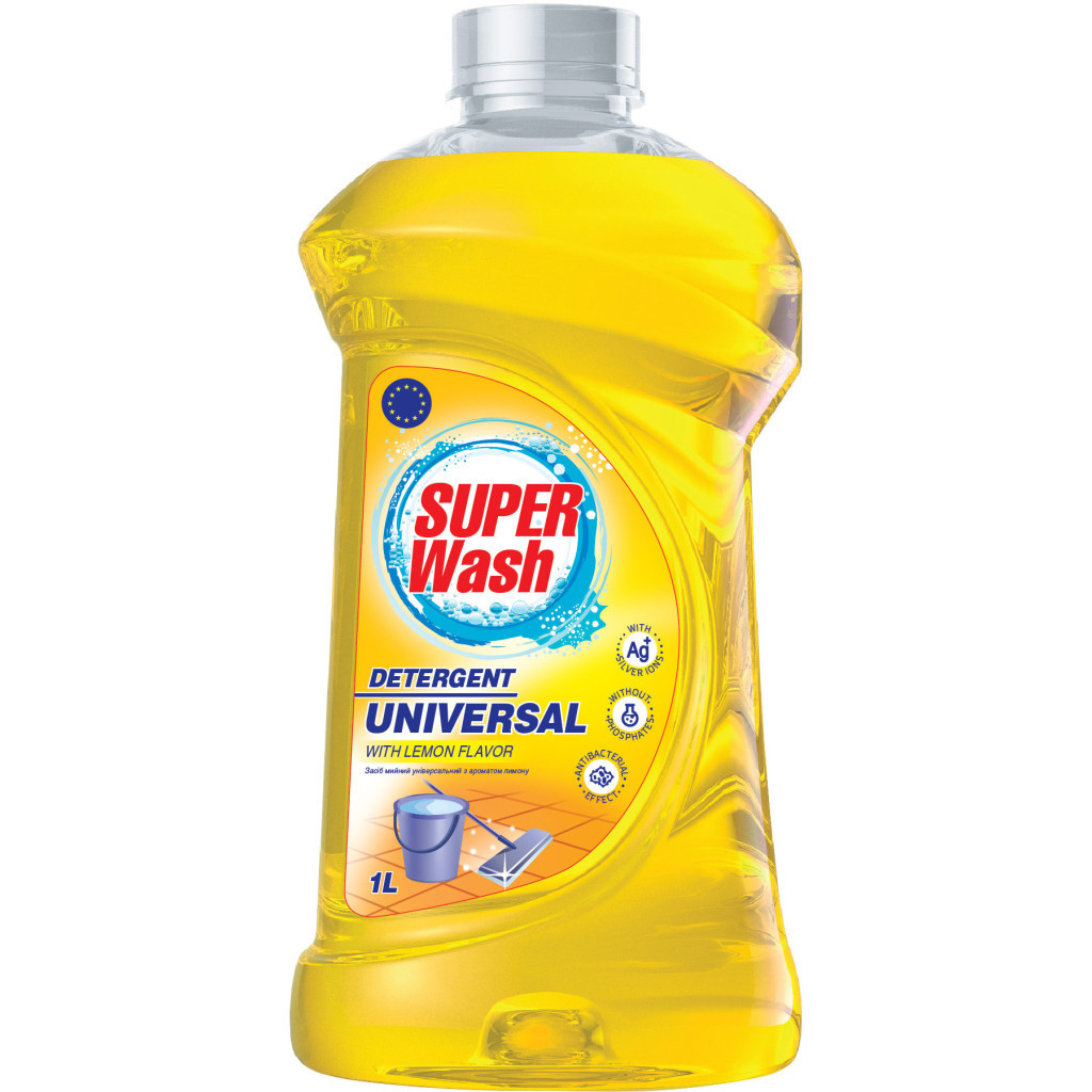 Засіб для миття підлоги Super Wash Лимон 1 л (4820096034064) - изображение 1