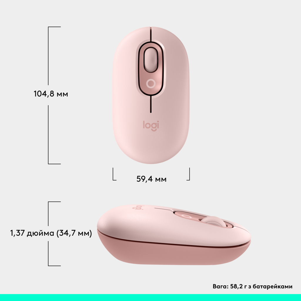 Мишка Logitech POP Mouse With Emoji Bluetooth Rose (910-007413) - зображення 8