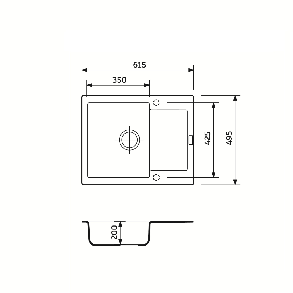Мийка кухонна Adamant Minimal графіт + змішувач (1824296912313) - зображення 6