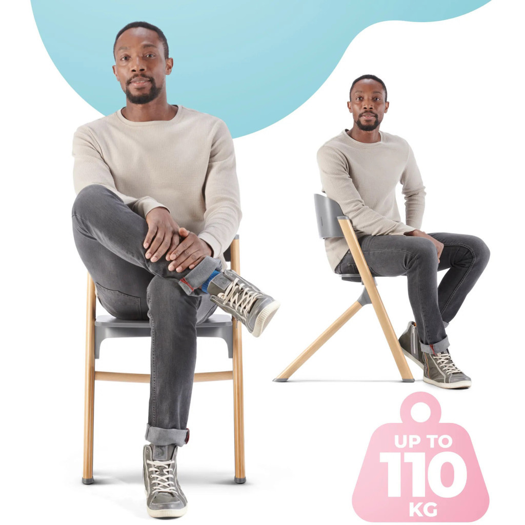 Стілець для годування Kinderkraft Igee Cloudy Grey (5902533919062) - зображення 7