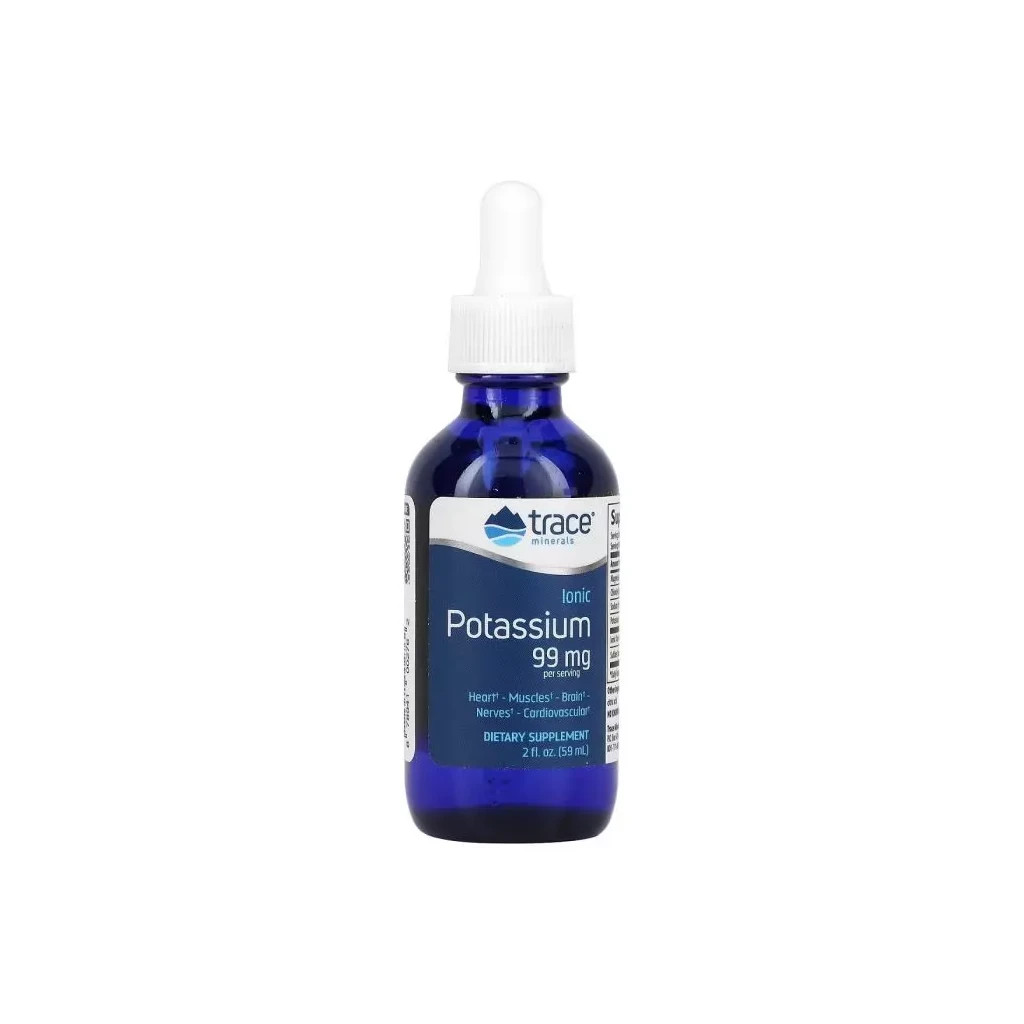 Мінерали Trace Minerals Калій іонний у краплях, 99 мг, Ionic Potassium, 59 мл (TMR-00276) - зображення 1
