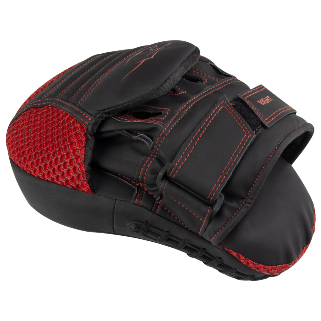 Лапи боксерські PowerPlay 3044 Pro Carbon Ultra Series Чорно-Червоні (PP_3044_Bl/Red) - зображення 4