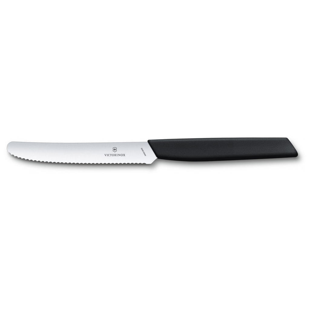 Кухонний ніж Victorinox Swiss Modern Tomato Sausage 11см Black (6.9003.11W) - зображення 1