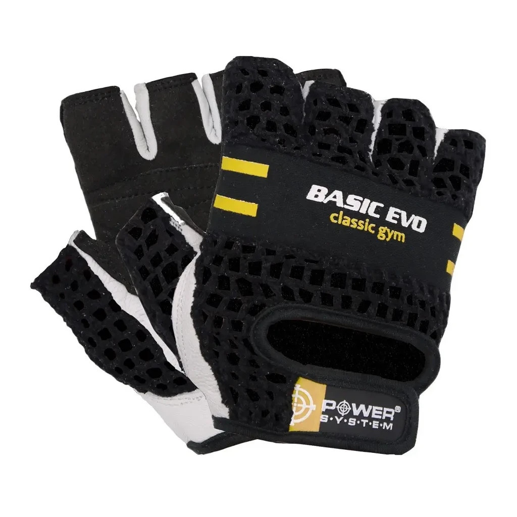 Рукавички для фітнесу Power System PS-2100 Basic EVO Black/Yellow Line XXL (PS_2100E_XXL_Black/Yellow) - зображення 1