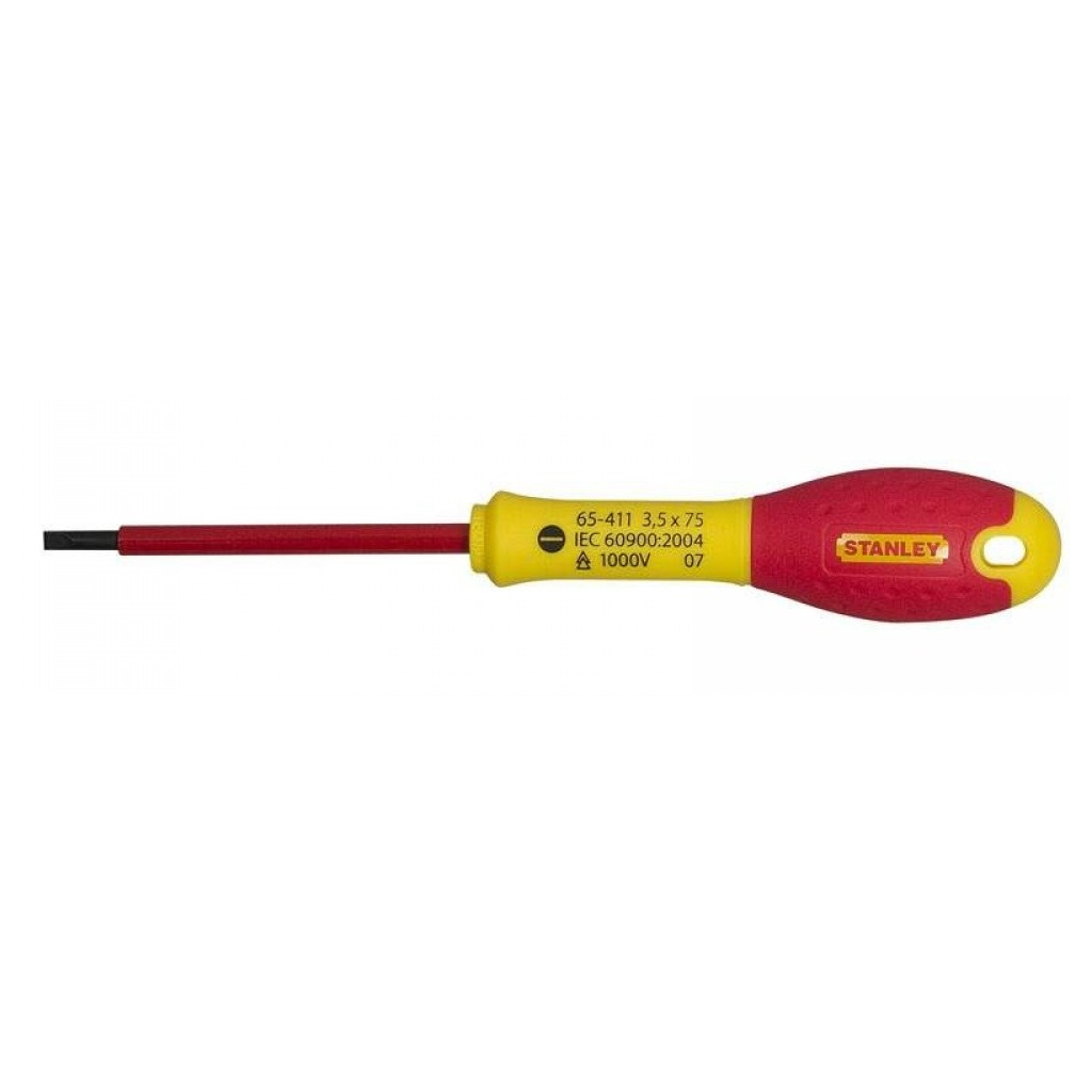 Викрутка Stanley FatMax, шліцьова, SL 3.5х75мм, 1000 В (0-65-411) - зображення 1