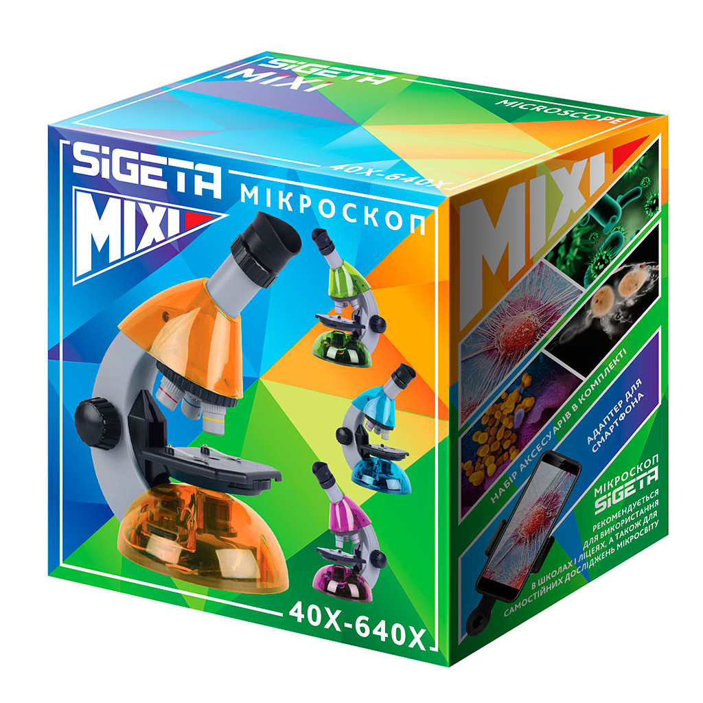 Мікроскоп Sigeta Mixi з адаптером для смартфона 40x-640x Purple (65914) - зображення 6