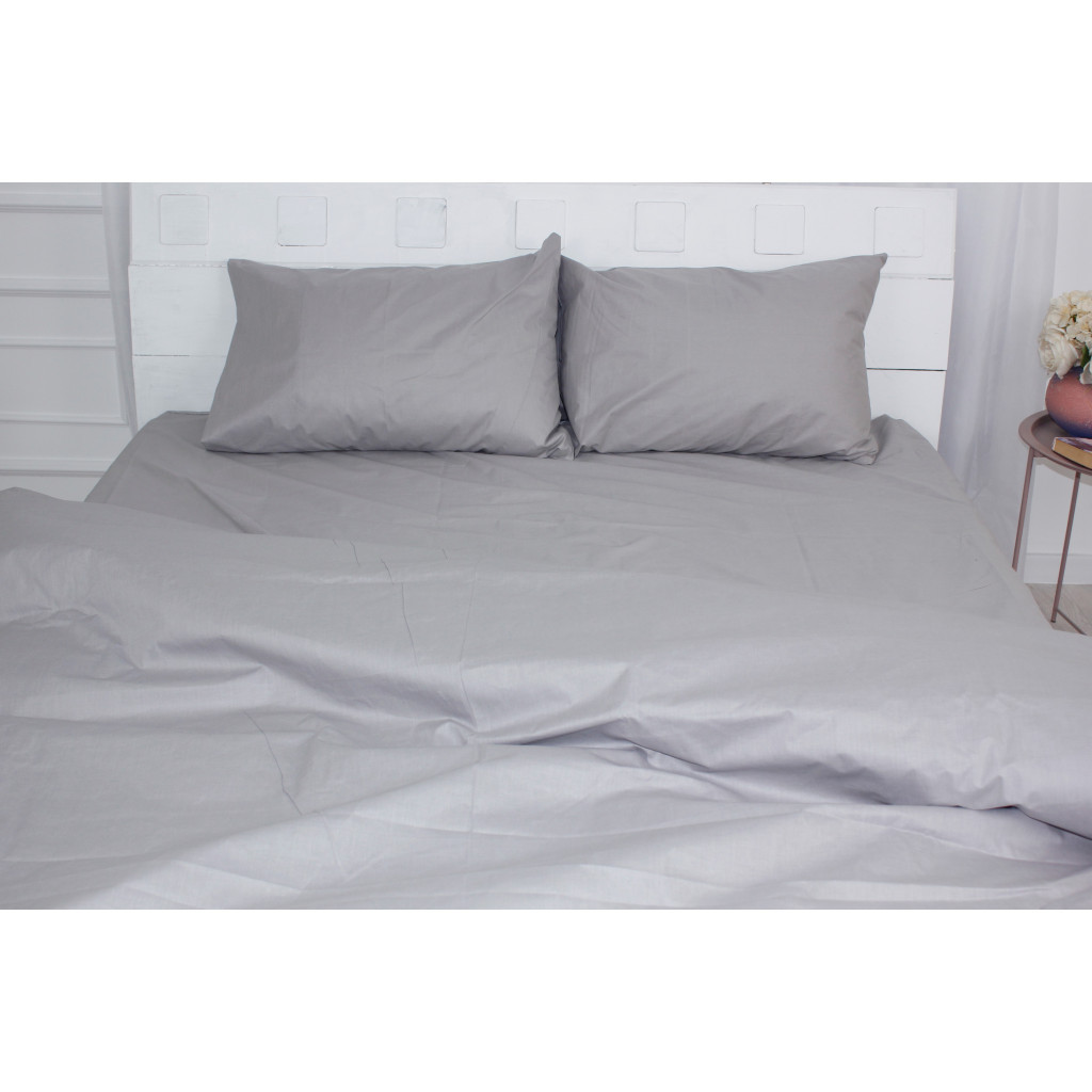 Постільна білизна MirSon King Size Бязь Premium 16-5703 Light Gray 220х240 (2200001171787) - зображення 3