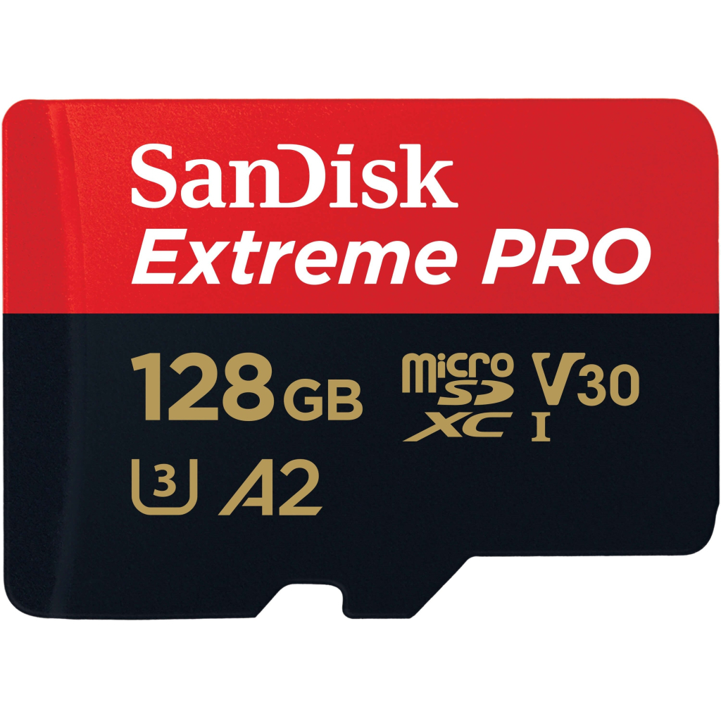 Карта пам'яті SanDisk 128 GB microSDXC UHS-I U3 Extreme Pro+SD Adapter (SDSQXCD-128G-GN6MA) - зображення 2