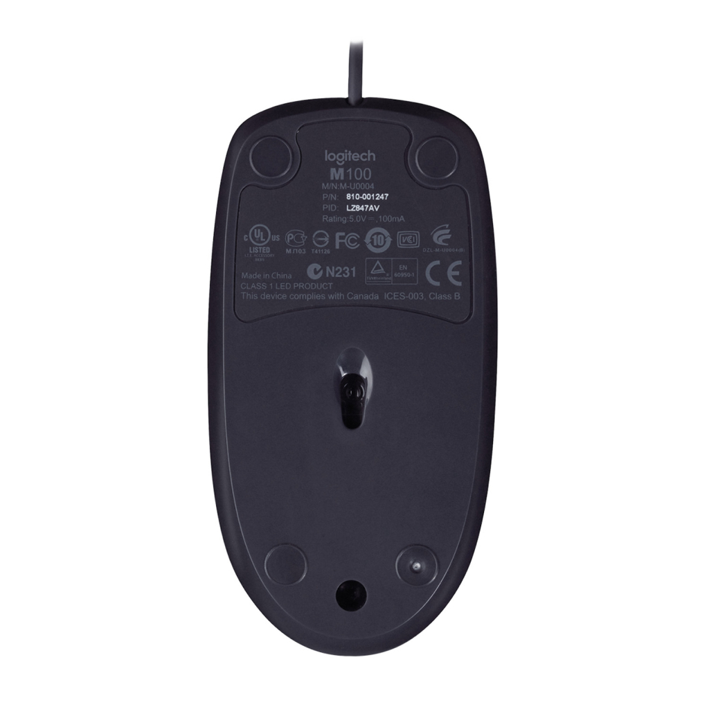 Мишка Logitech B100 Black (910-003357) - зображення 6