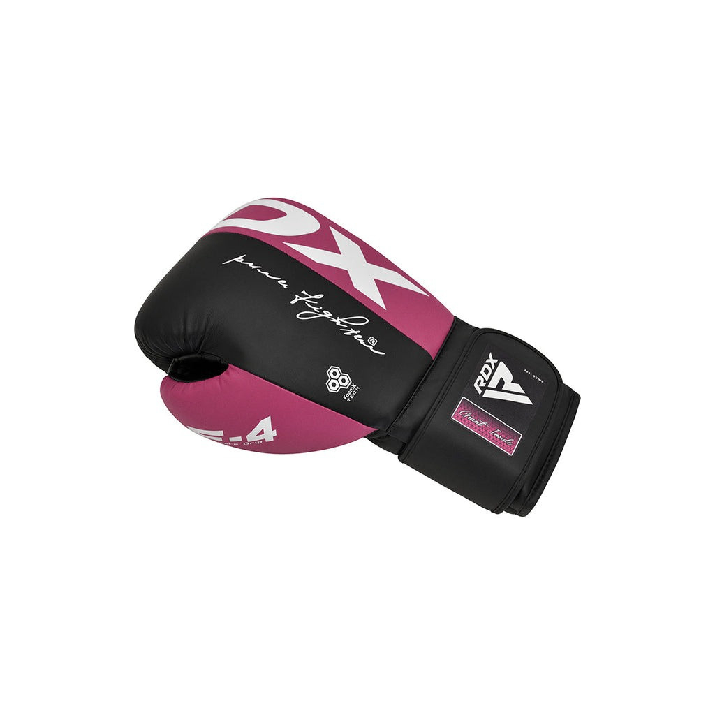 Боксерські рукавички RDX REX F4 Pink/Black-10 унцій (BGR-F4P-10OZ) - зображення 4