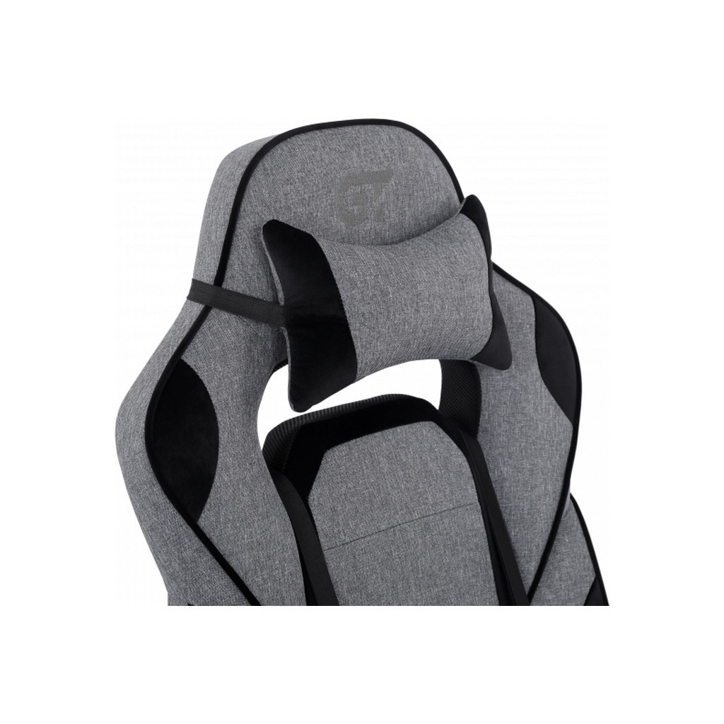 Крісло ігрове GT Racer X-2749-1 Gray/Black Suede (X-2749-1 Fabric Gray/Black Suede) - зображення 6