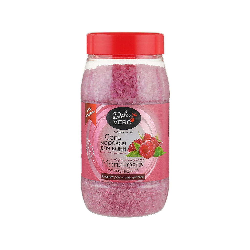 Сіль для ванн Dolce Vero Малинова панна-котта 550 г (4820091143853) - зображення 1
