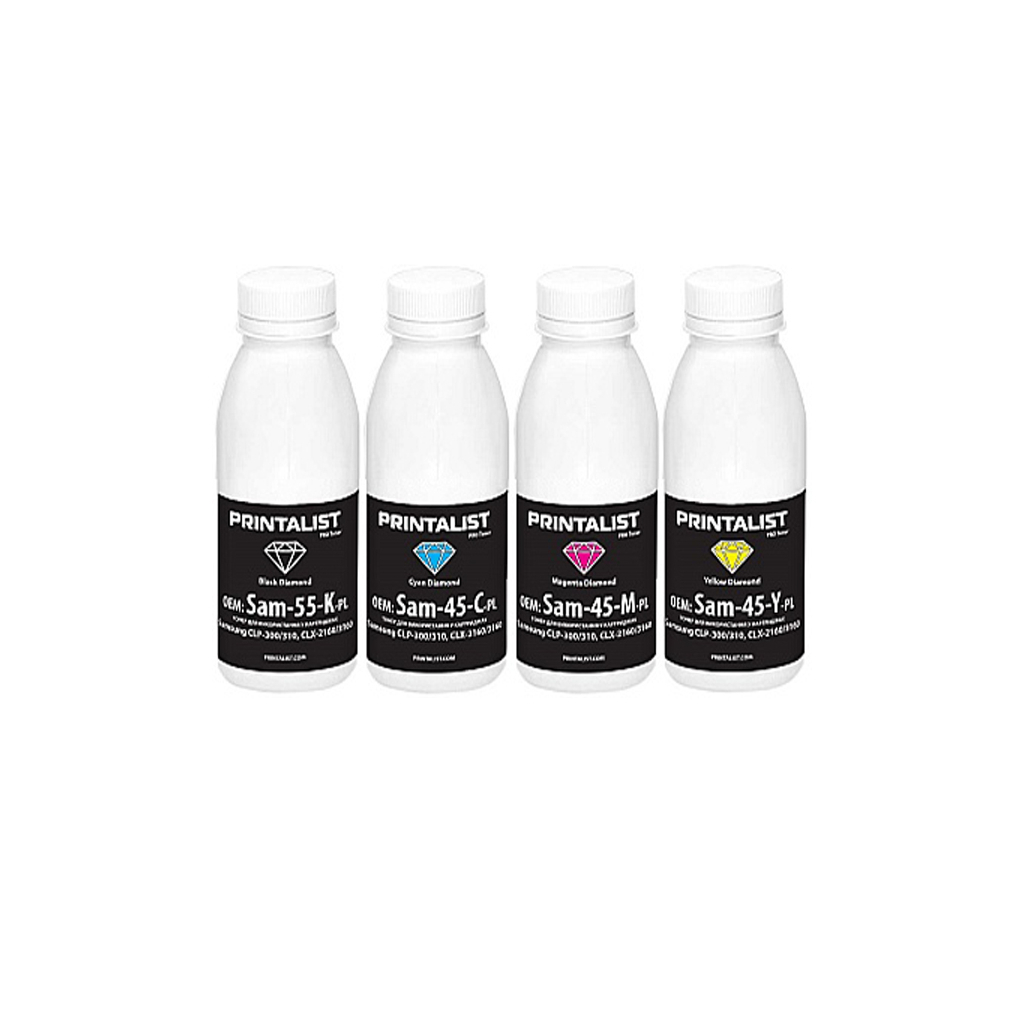 Тонер Printalist Samsung CLP-300/310, CLX-2160/3160 SET Black 55г/Сolor 45 (Sam-CLP300-SET-PL) - зображення 1