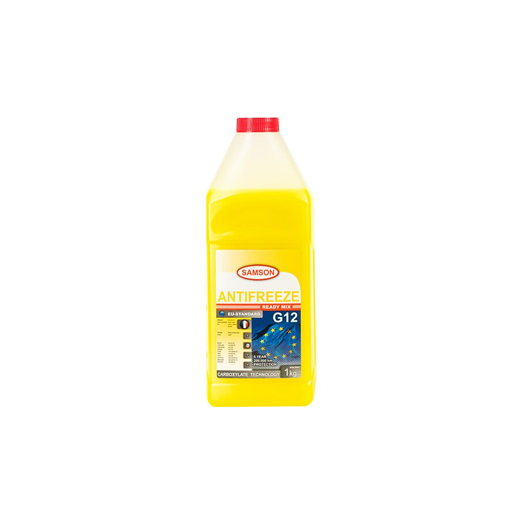 Антифриз SAMSON EU-Standard G12 (-40) 1кг. (жовтий) Carboxylate (803351) - зображення 1