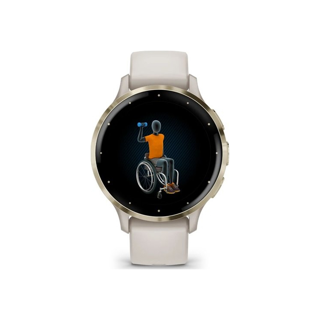 Смарт-годинник Garmin Venu 3S, Ivory + Soft Gold, GPS (010-02785-04) - зображення 8
