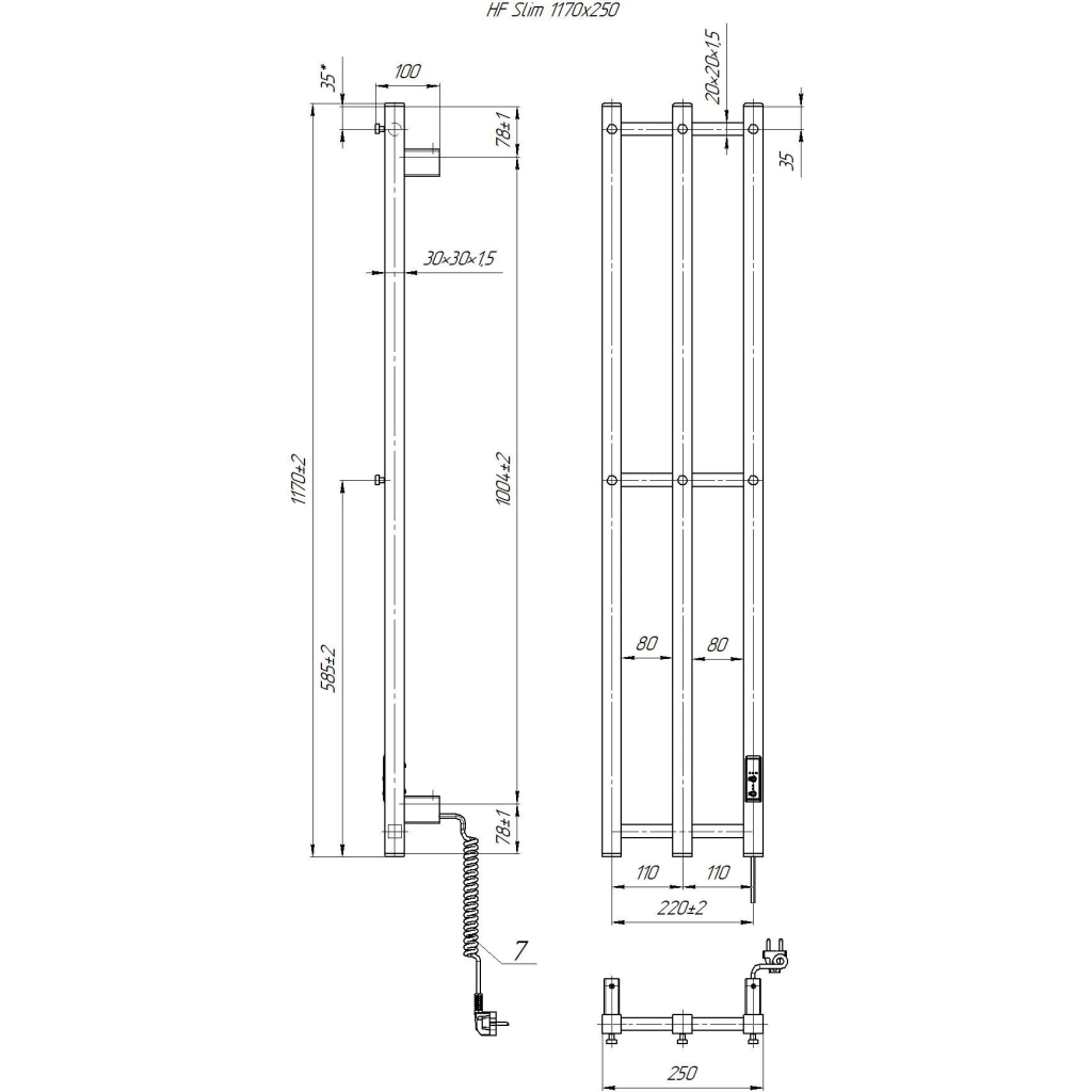 Сушарка для рушників Hygge Family Slim (3.164.045798.WM) - изображение 4