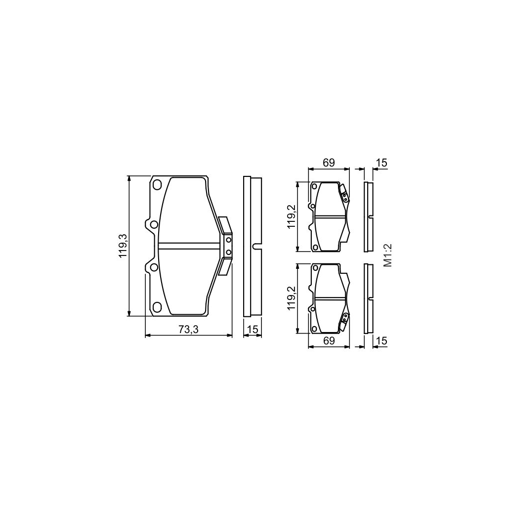Гальмівні колодки Bosch 0 986 424 268 - зображення 2