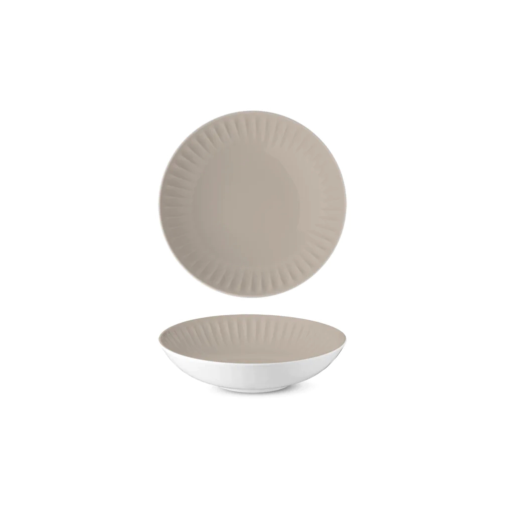 Тарілка G.Benedikt Ribby Color Almond глибока 22 см (RIB1922-X9244) - зображення 1