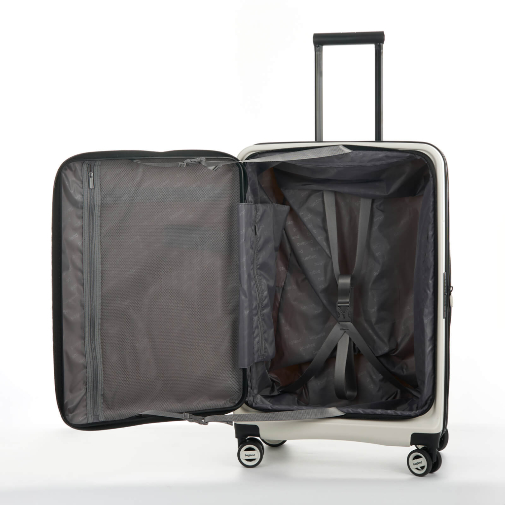 Валіза Bagland середня 72 л біла (1140621766) - зображення 7