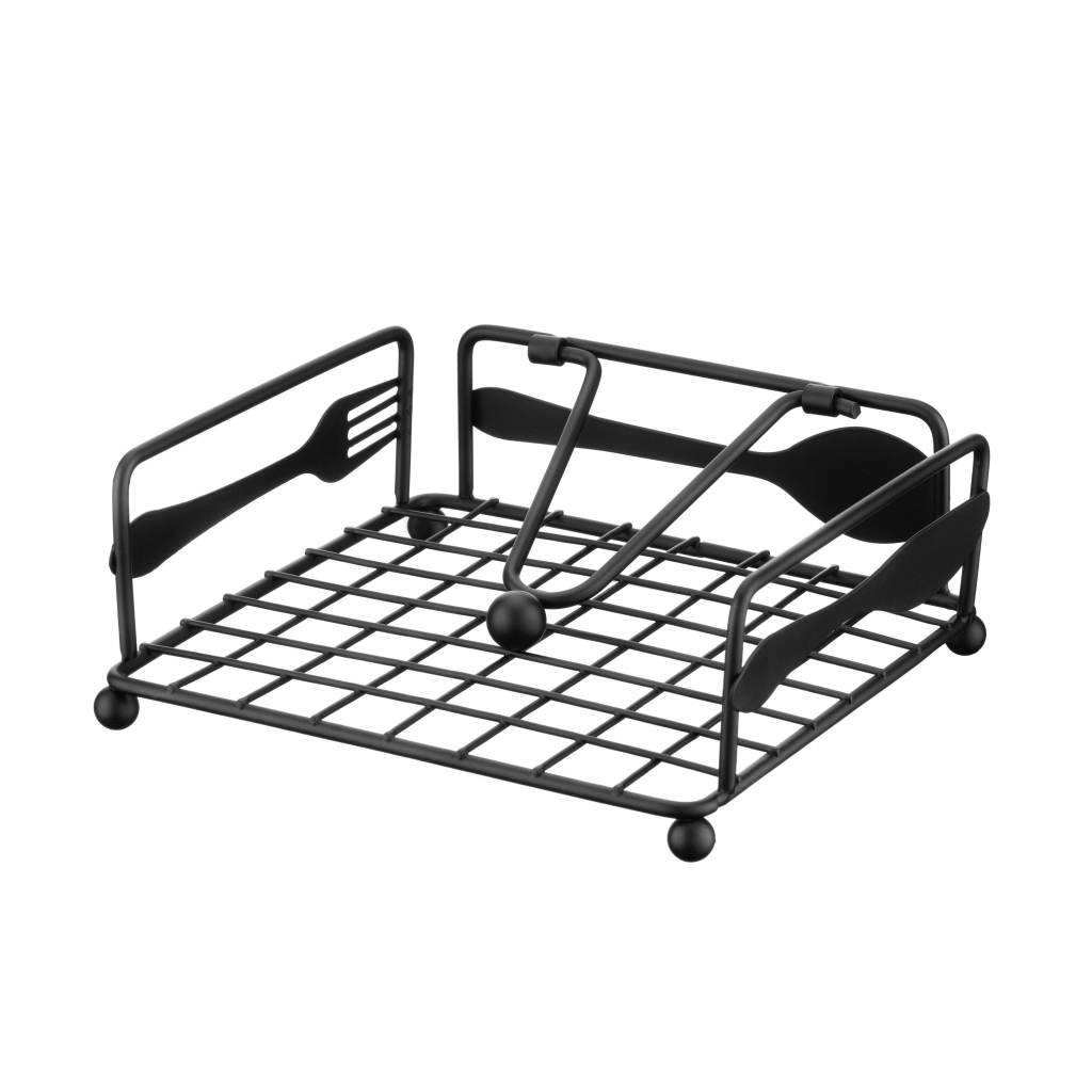 Серветниця Ardesto Midori 18х18х7см, метал, чорний (AR0906B) - зображення 1