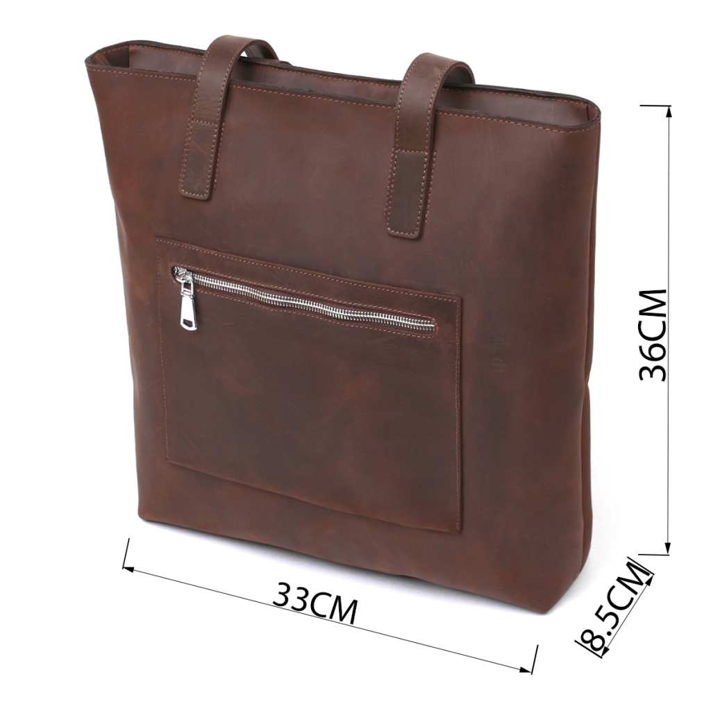 Сумка Shvigel Вінтажна шопер Коричнева (16349) - зображення 3