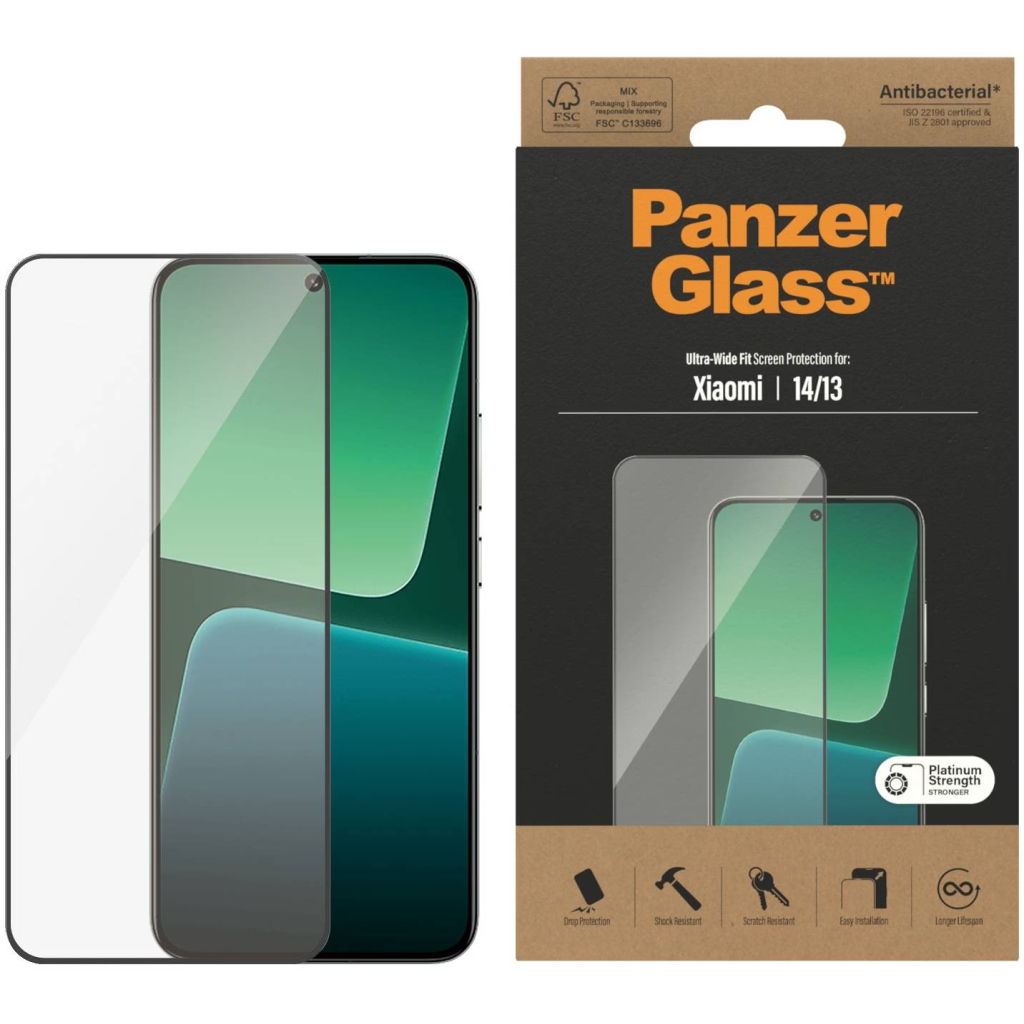 Скло захисне PANZERGLASS Xiaomi 14 | 13 Ultra-Wide Fit (PG_8066) - зображення 1