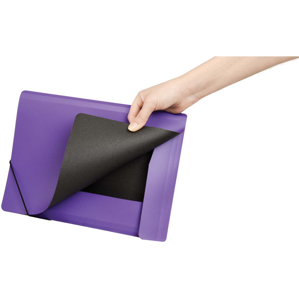 Папка на резинках Optima А4 двоколірна, фіолетова (O30698-12) - изображение 2