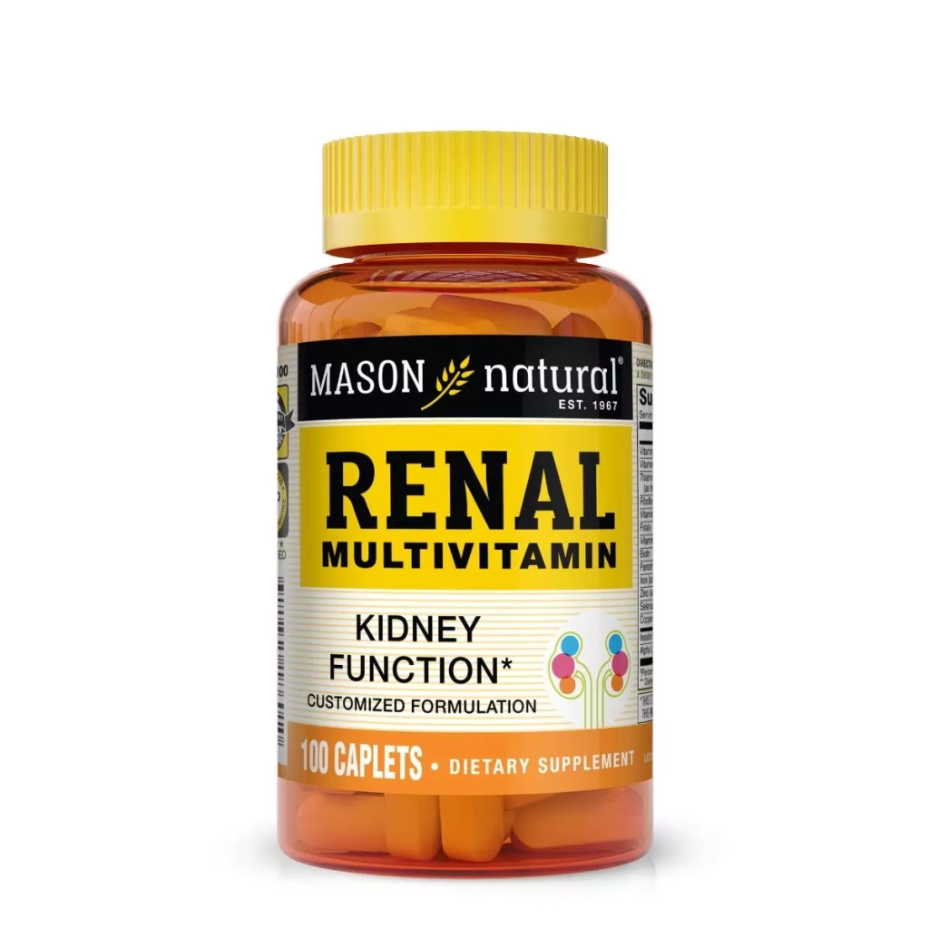Вітамінно-мінеральний комплекс Mason Natural Мультивітаміни для нирок, Renal Multivitamin, 100 каплет (MAV18601) - зображення 1