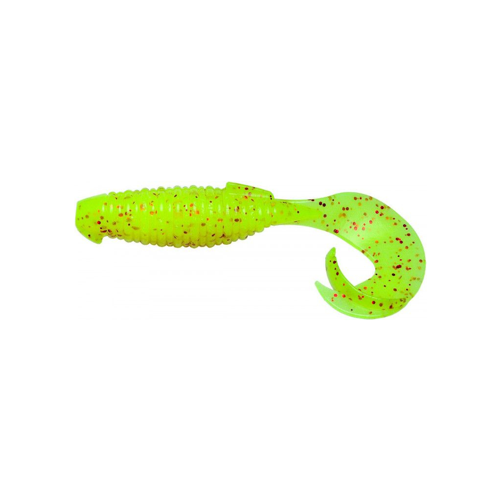 Силікон рибальський Keitech Flapper Grub 4" (7 шт/упак) ц:pal#01 chartreuseredflake (1551.09.57) - зображення 1