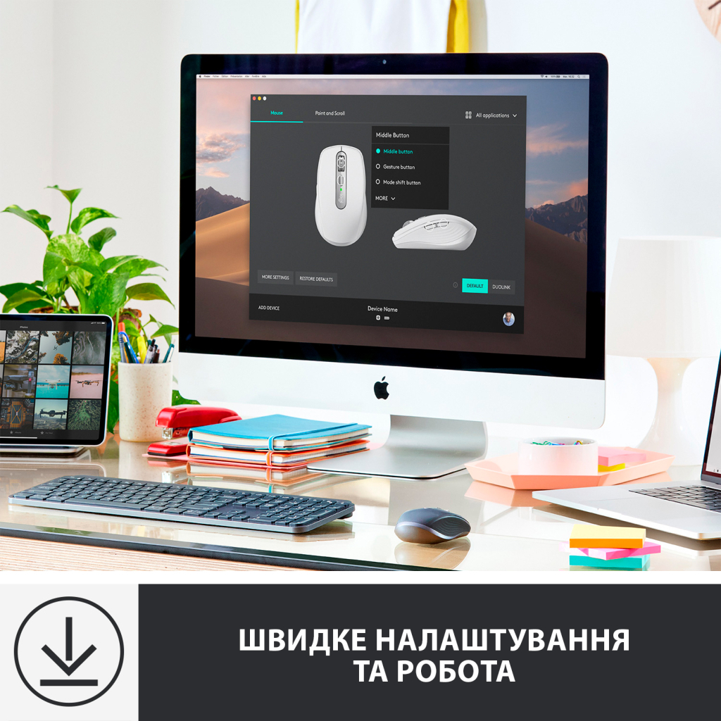 Мишка Logitech MX Anywhere 3 Performance for Business Wireless Pale Grey (910-006216) - зображення 8