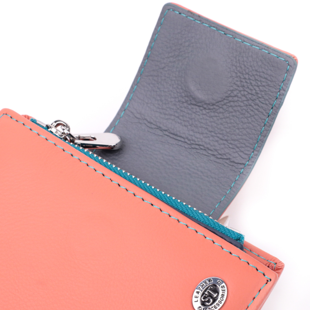 Гаманець ST Leather З натуральної шкіри Помаранчевий (19447) - зображення 3