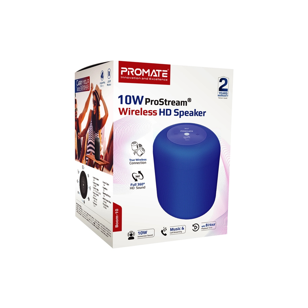Акустична система Promate Boom-10 Blue (boom-10.blue) - зображення 2
