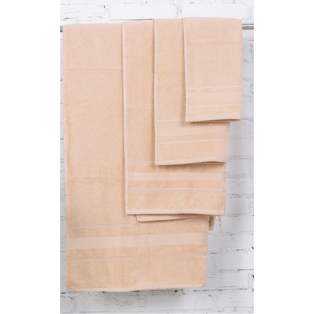 Рушник MirSon набір банних 5075 Elite SoftNess Ivory 40х70, 50х90, 70х140, 100x150 (2200003975673) - зображення 3