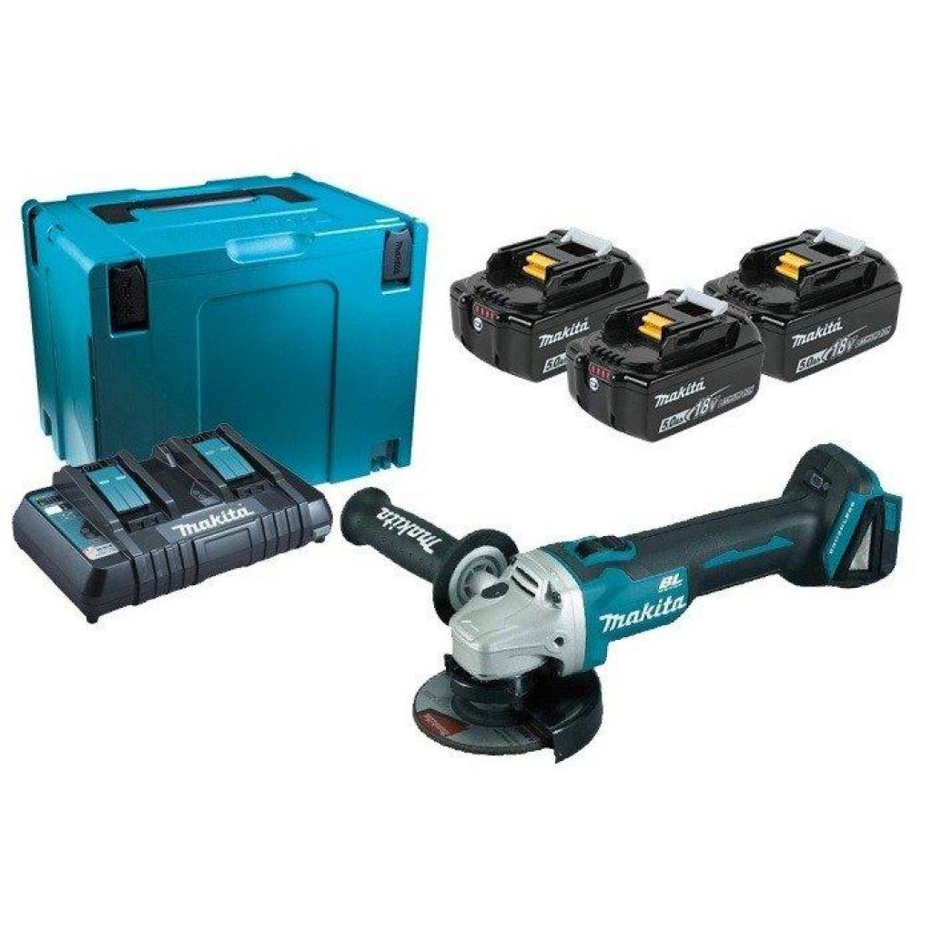 Шліфувальна машина Makita LXT (BL1850Bx3, DC18RD, Makpac4) + DGA504Z (198844-1) - зображення 1