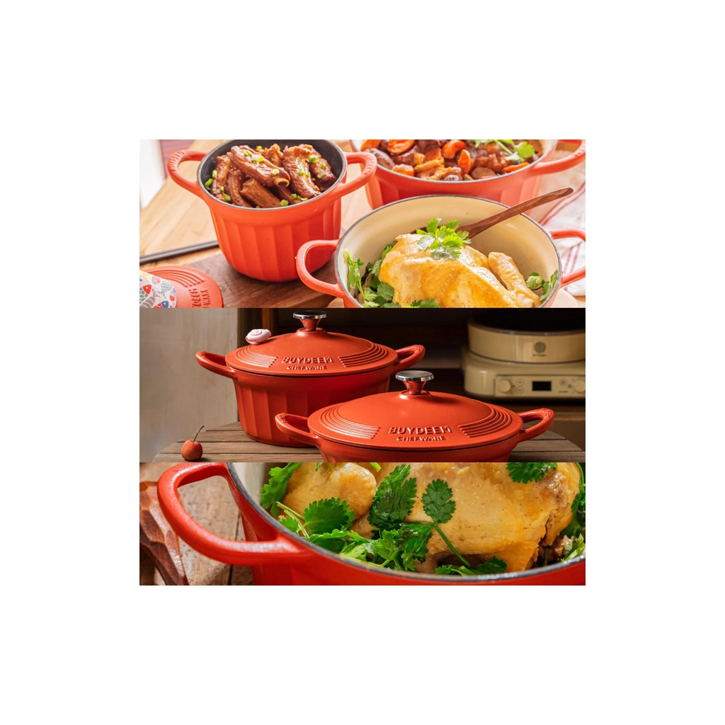 Гусятниця Buydeem CP541 Koi Red чавунна емальована 1.8 л (CP541-KR) - зображення 3