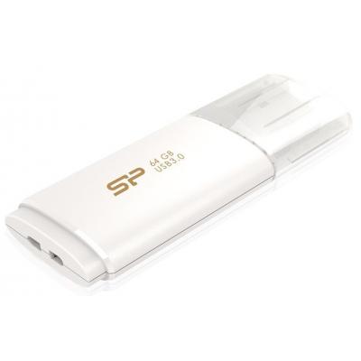 USB флеш накопичувач Silicon Power 64GB Blaze B06 White USB 3.0 (SP064GBUF3B06V1W) - зображення 2