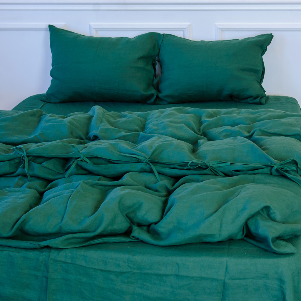 Постільна білизна MirSon Льон Green Apple 143х210х2 (2200005371497) - изображение 6