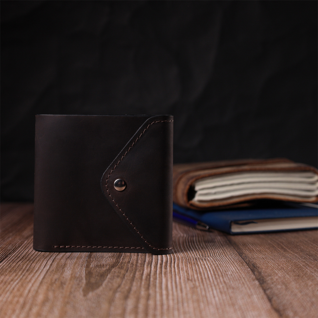 Гаманець Grande Pelle З матової натуральної шкіри Коричневий (16810) - зображення 7