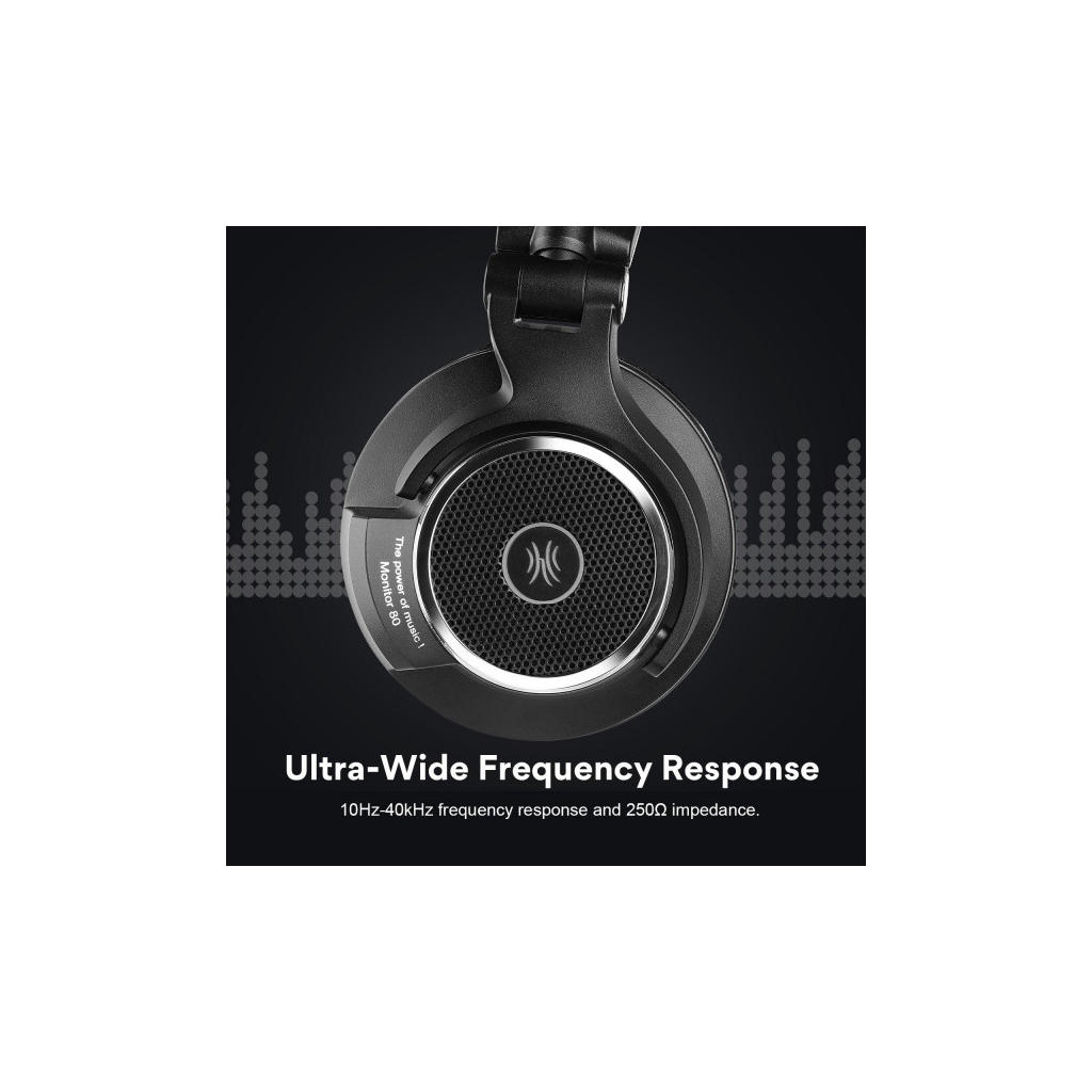 Навушники OneOdio Monitor 80 3,5мм/6,35мм Black (Monitor 80 Black) - зображення 9