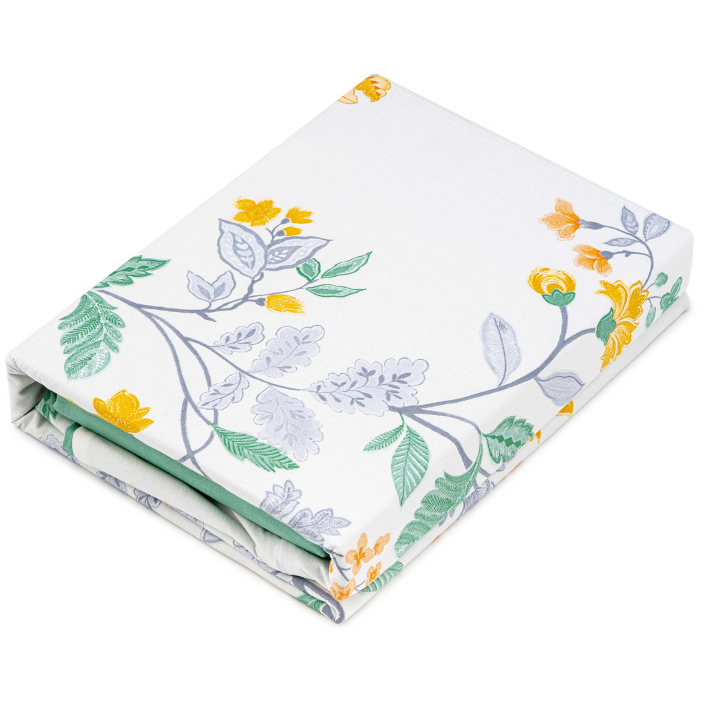 Постільна білизна Ardesto Gloria сатин квіти зелений євро 200х220 (ART2022FE) - зображення 2