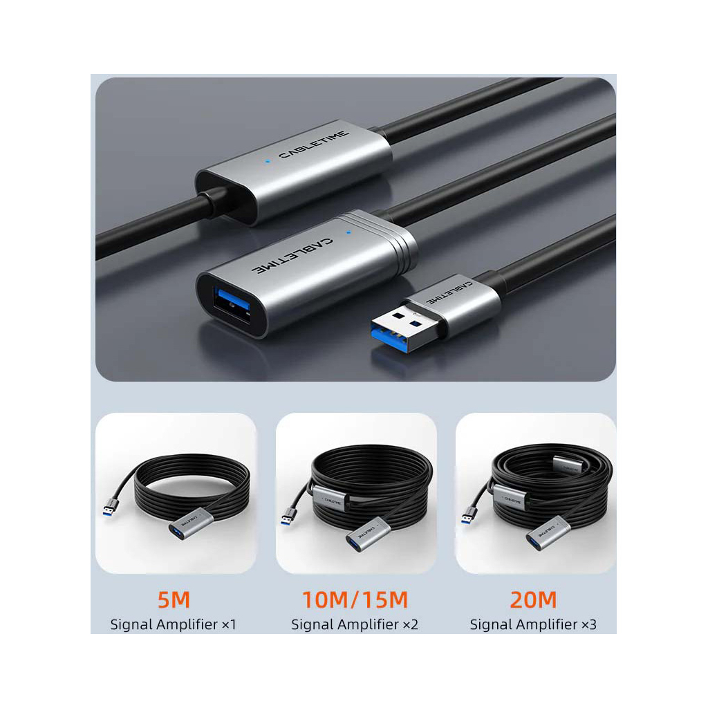 Дата кабель USB 3.0 AM/AF 20.0m active Cabletime (CA915194) - зображення 6