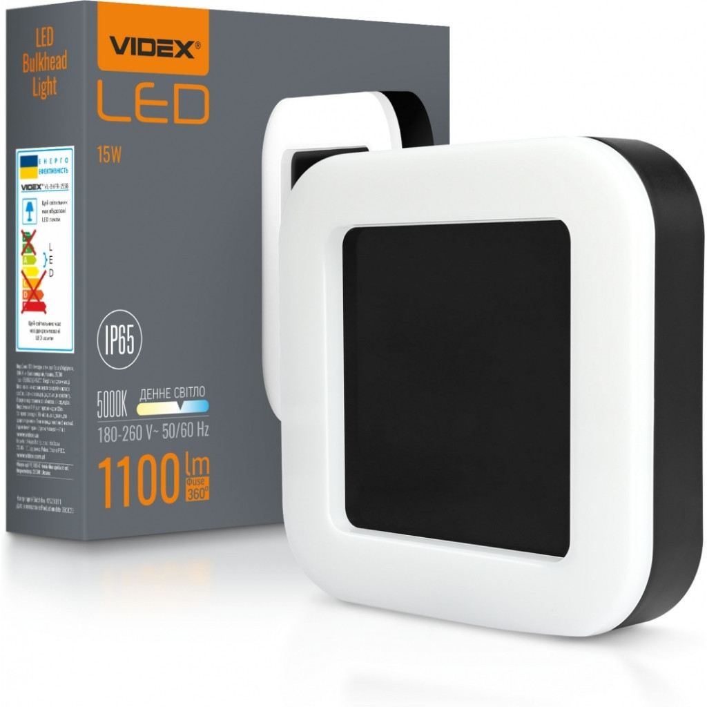 Світильник Videx ART IP65 15W 5000K Black (VL-BHFS-155B) - зображення 5