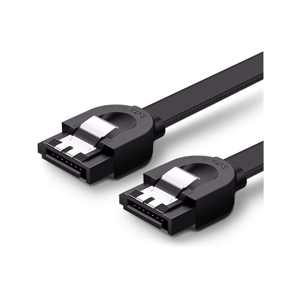 Кабель для передачі даних SATA 3 Data Cable 0.5m US217 Black Ugreen (30796) - зображення 1