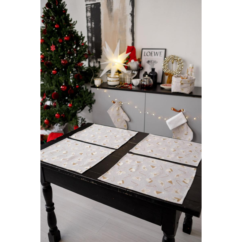 Серветка на стіл Прованс Шапочки на бежевому 35х45 см (036836) - зображення 5