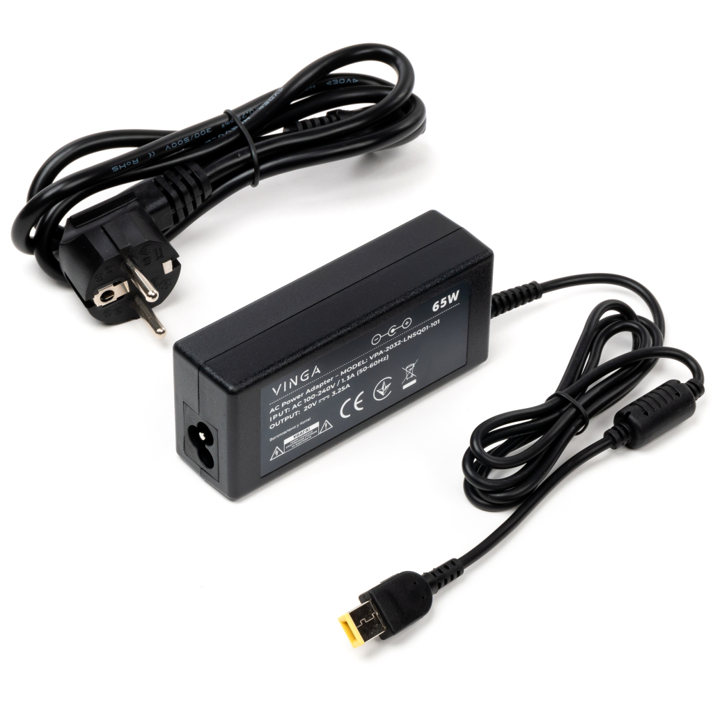 Блок живлення до ноутбуку Vinga Lenovo 65W 20V 3.25А square with pin (VPA-2032-LNSQ01-101) - зображення 2