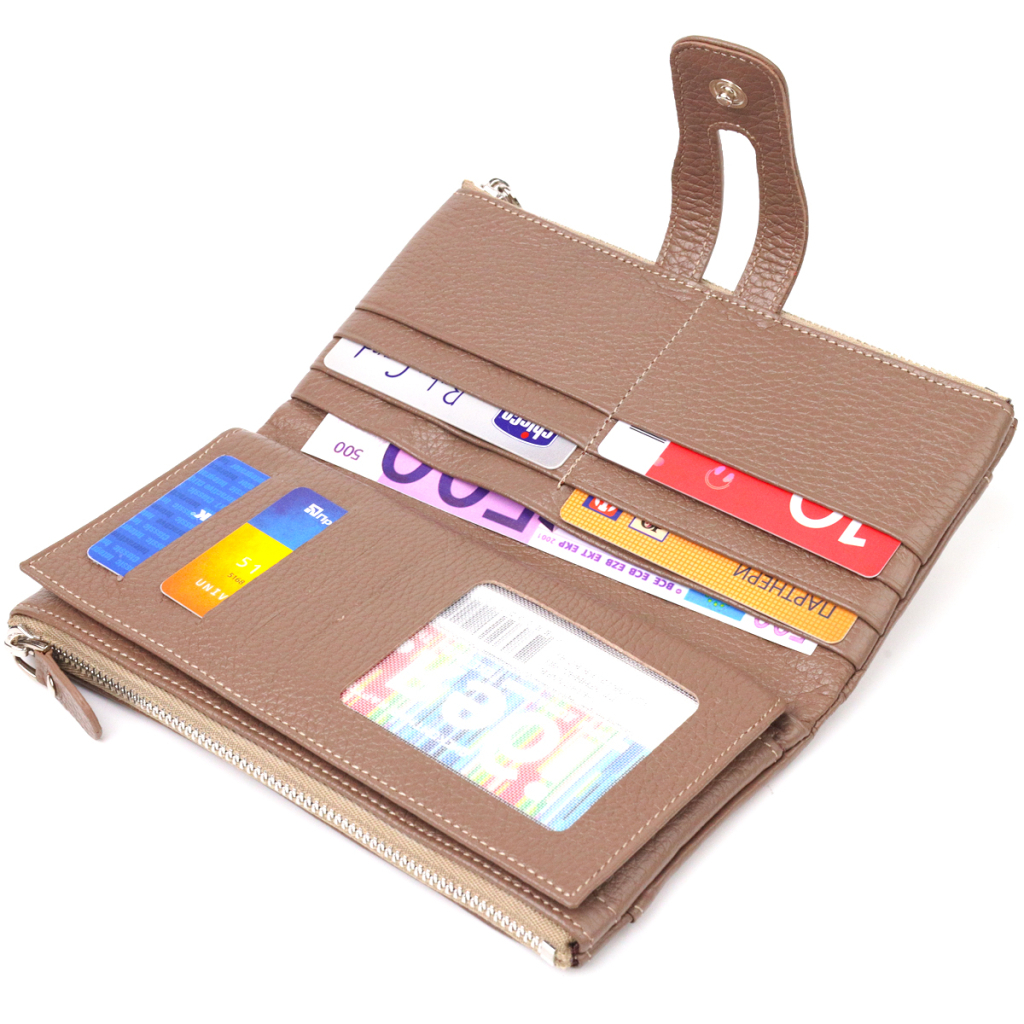 Гаманець Canpellini З натуральної шкіри Бежевий (21634) - зображення 7