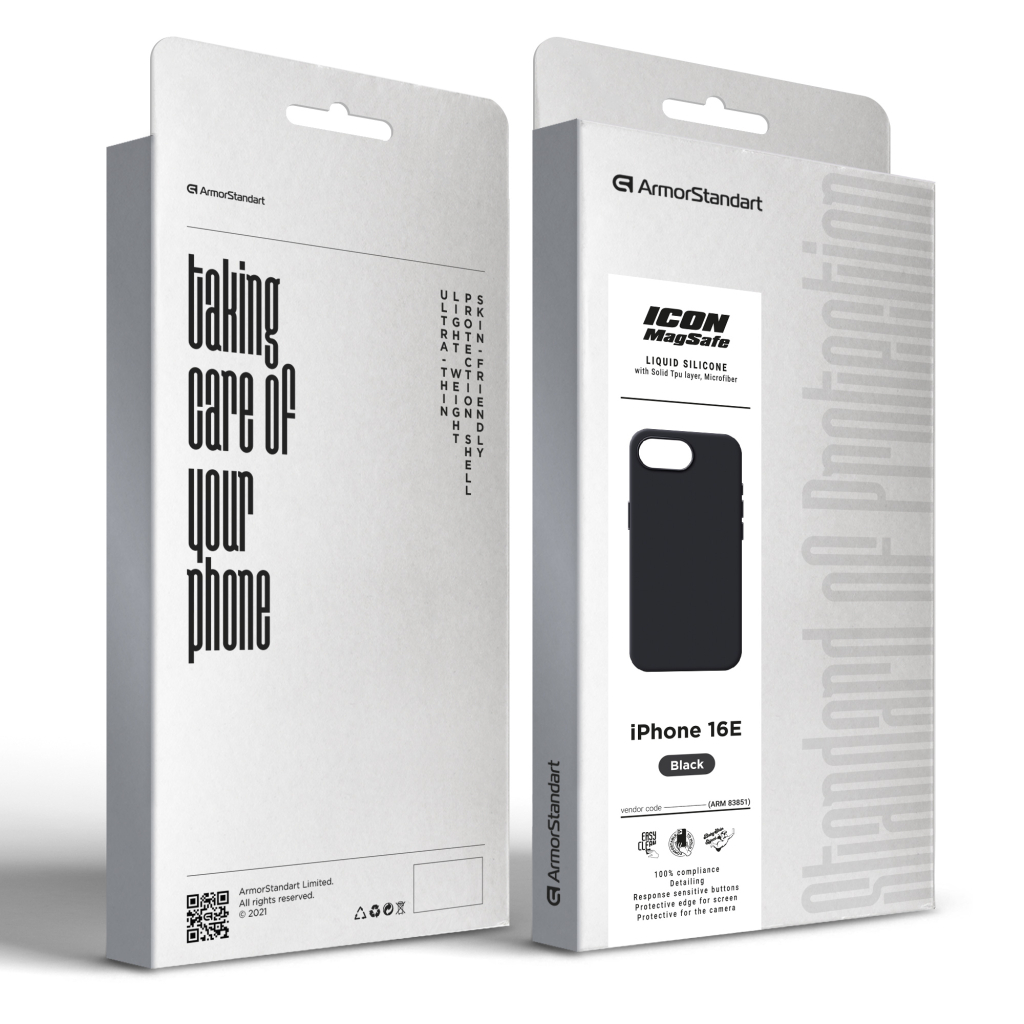 Чохол до мобільного телефона Armorstandart ICON2 MagSafe Apple iPhone 16e Black (ARM83851) - зображення 3